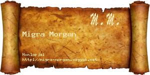 Migra Morgan névjegykártya